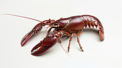 Red lobster, crayfish on a white background.