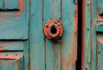 old wooden door with lock