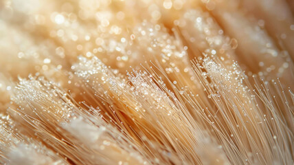 Macro photo of fiber on brush