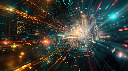 Obraz premium An American football player in a red uniform with helmet, on a blurred stadium background, sport banner