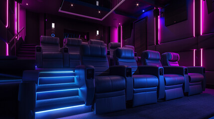 Fototapeta premium Opulent Home Theater Experience