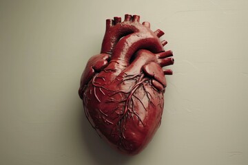 Expressive Artist anatomic heart. Science blood. Generate Ai