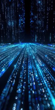 Abstract blue particles background