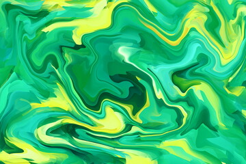 Green wavy pattern background design graphic artist accents stylish and vibrant with liquid and...