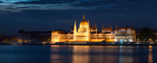 Obraz premium Hungarian Parliament building at night