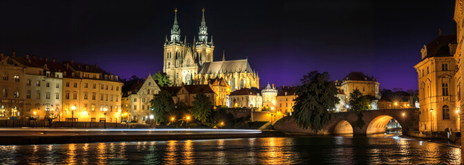 Obraz premium Prague Castle at night