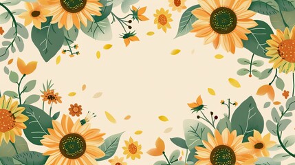 Flat Sunflower Illustration