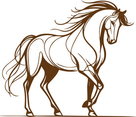 Horse Clean and simple vector sketch