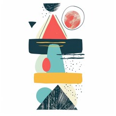 abstract boho geometric shapes great for poster  graphic design inspiration