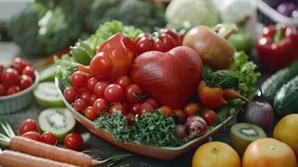 A team of nutrition experts is showcasing a variety of fruits and vegetables as part of a heart healthy diet plan aimed at managing cholesterol levels to promote heart health This presentati