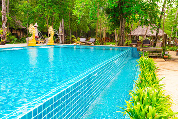 Tropical Swimming Pool in the jungle.
