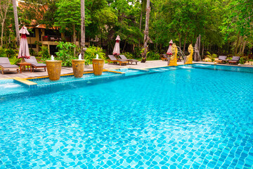 Tropical Swimming Pool in the jungle.