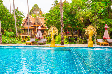 Tropical Swimming Pool in the jungle.