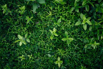 Fototapeta premium world environment day concept. green grass background with clover field and white lettering for poster, banner or card design template. 