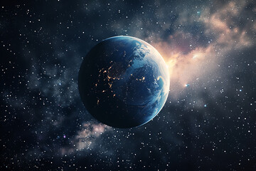 Obraz premium Mesmerizing space scene with stars and galaxies, evoking wonder and exploration