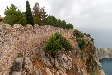 View on outer cliff of Alanya Castle