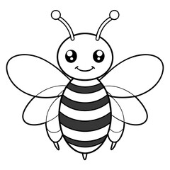 a-cute-bee vector design 