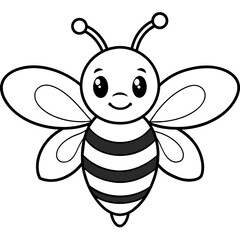 a-cute-bee vector design 