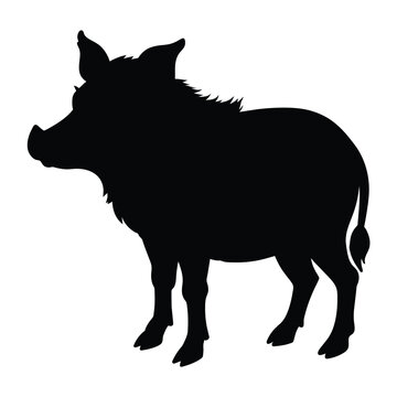 recommend clip art: silhouette of a warthog animal