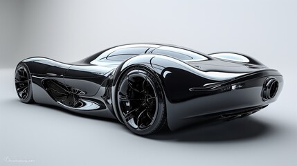 A sleek, automotive-inspired logo featuring metallic finishes and streamlined shapes, conveying speed and precision, isolated on white