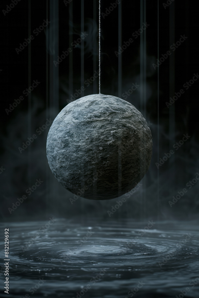 Poster illustration of the equivalence principle, with an observer unable to distinguish between accelerati