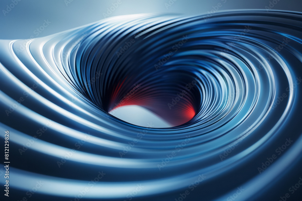 Aufkleber Illustration of the frame-dragging effect around a rapidly rotating object like a Kerr black hole,