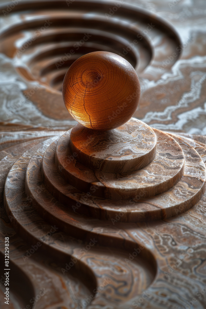 Poster Abstract art showing the contraction of spacetime in front of an object moving at relativistic speeds,