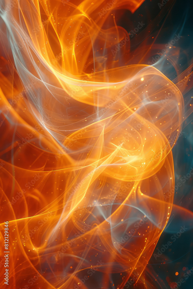 Poster Abstract art showing the contraction of spacetime in front of an object moving at relativistic speeds,