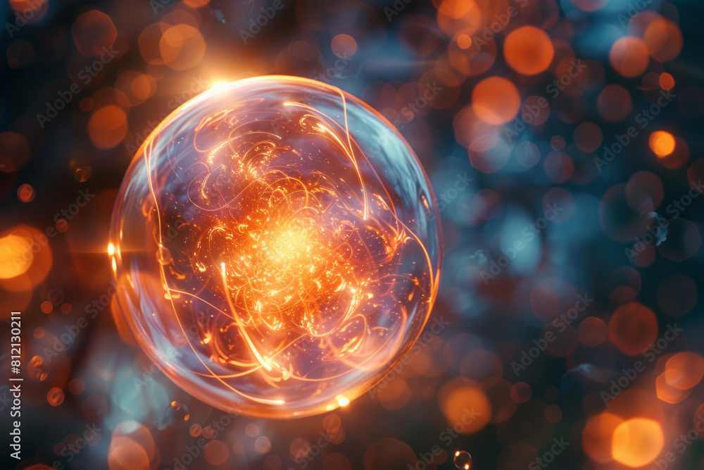 Poster Concept art of a virtual particle appearing in a quantum fluctuation,