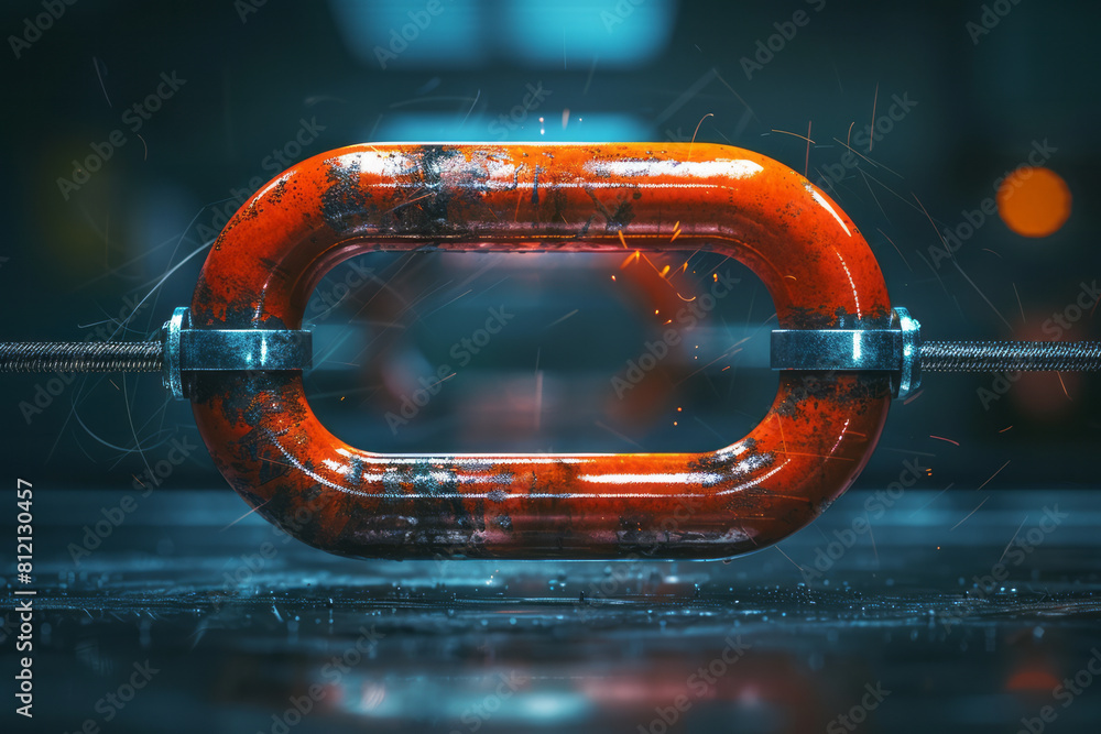 Poster diagrammatic illustration of magnetic induction with a magnet moving through a loop of wire,