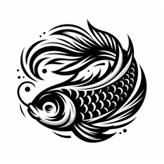 Naklejka premium koi fish logo