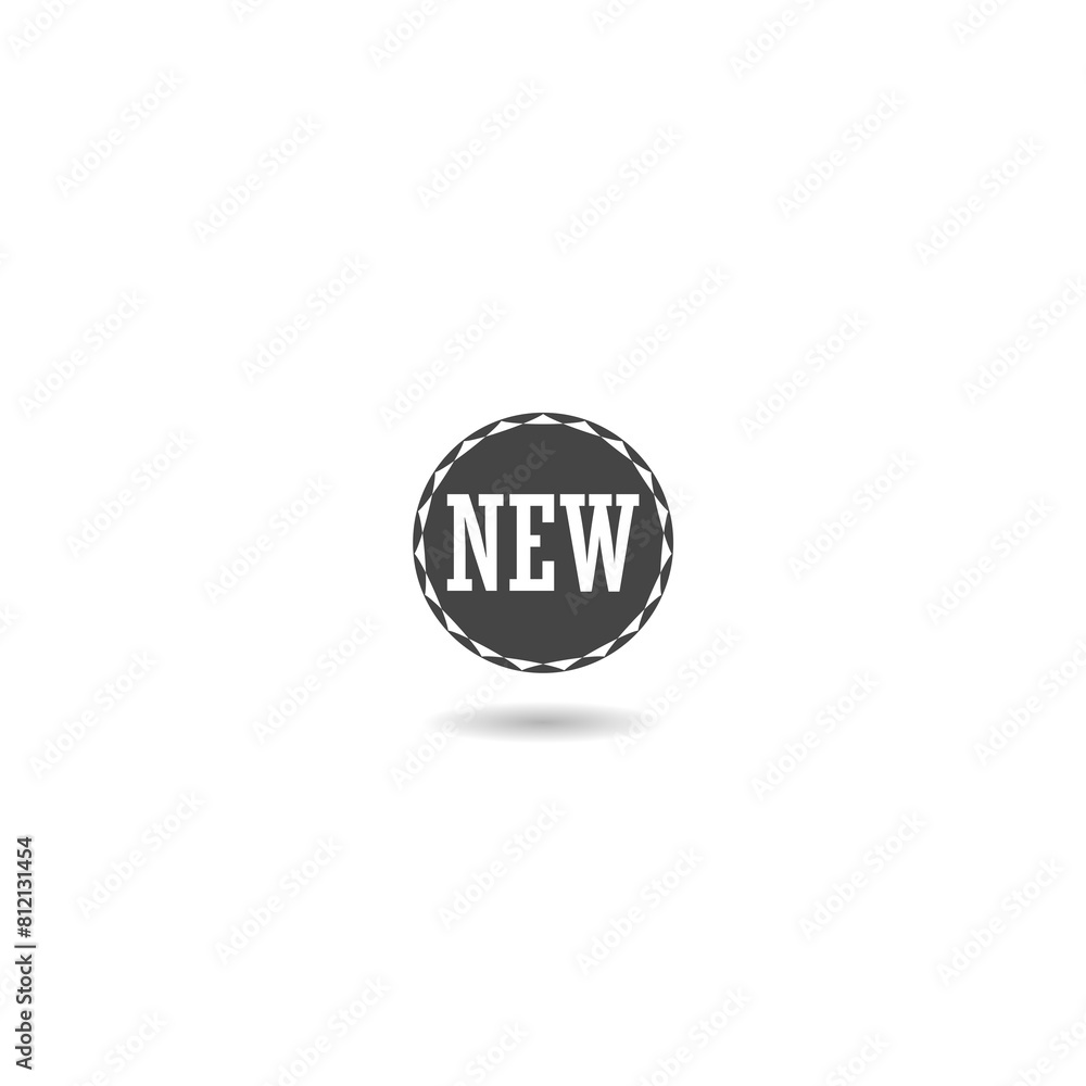 Poster new button icon with shadow
