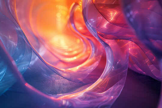 Art piece depicting light absorption and heat generation in a dark-colored material,