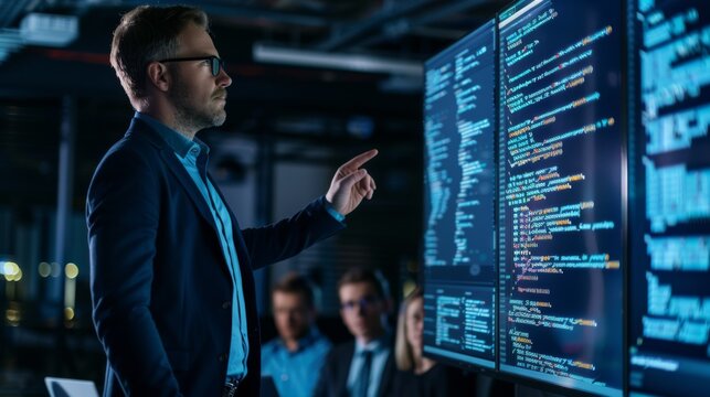 A Developer Presenting Code Analysis