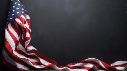 Patriotic USA Flag Memorial Tribute Suitable for Graphic Resources Banner and Greetings Card Template Copy Space