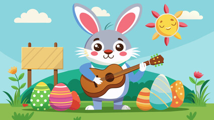 easter card cartoon vector illustration