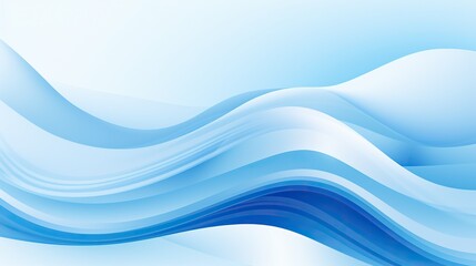 Obraz premium Abstract light blue wavy illustration background