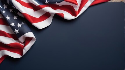 Memorial Days USA Flag Ceremony Suitable for Graphic Resources Banner and Greetings Card Template Copy Space