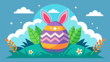 easter card cartoon vector illustration