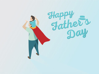 Happy Father's Day 2023, 2024, 2025 Concept Illustration