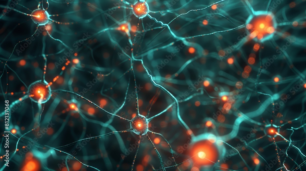 Poster the image shows a bunch of neurons which are the basic functional units of the nervous system.