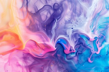 Multicolor abstract background of marble liquid ink art painting