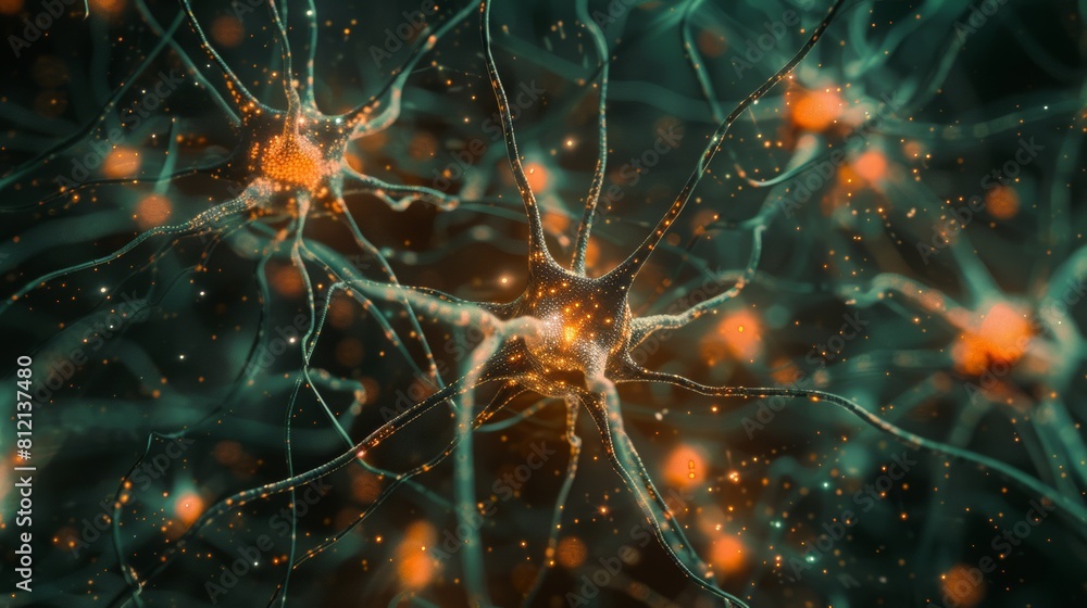 Poster the image shows a close-up of a neural network