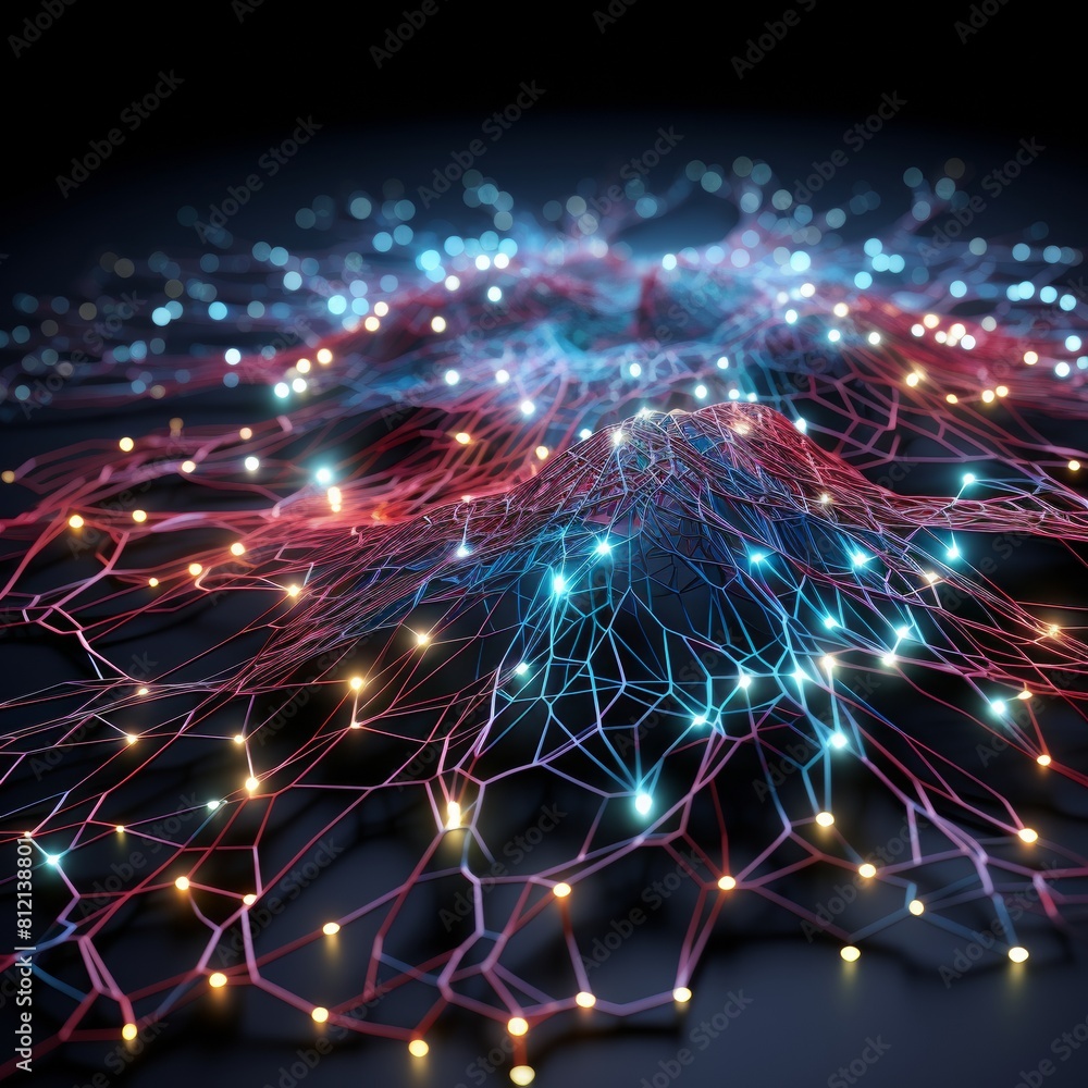 Poster the image shows a glowing network of interconnected neurons, representing the vast network of connec