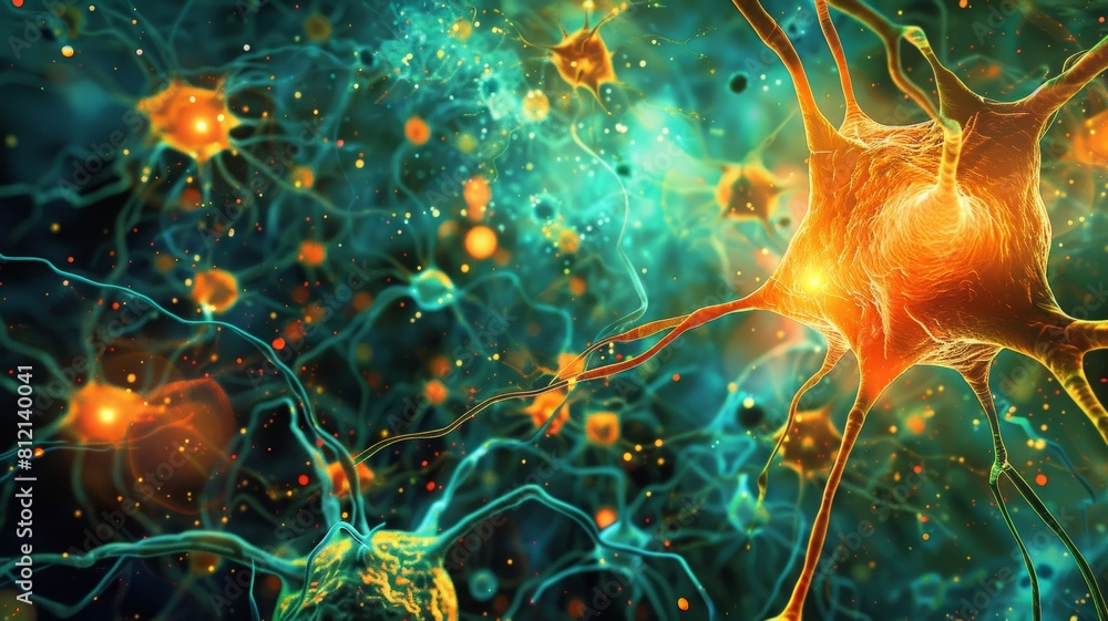 Aufkleber the image shows a neural network, which is a type of machine learning model that is inspired by the 