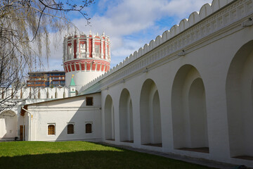 Novodevichy convent in spring. Moscow. Russia. April, 2024.