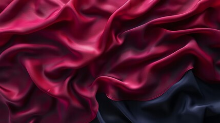 Obraz premium A red and black fabric with a black stripe