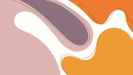 ABSTRACT BACKGROUND WITH HAND DRAWN SHAPES PASTEL FLAT COLOR VECTOR DESIGN TEMPLATE FOR WALLPAPER, COVER DESIGN, HOMEPAGE DESIGN