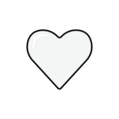 Modern icon of love and heart in pink with outline. with a white background. website icons and digital assets.