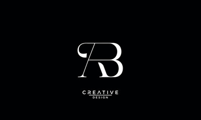 AB, BA, A, B, Abstract Letters Logo Monogram